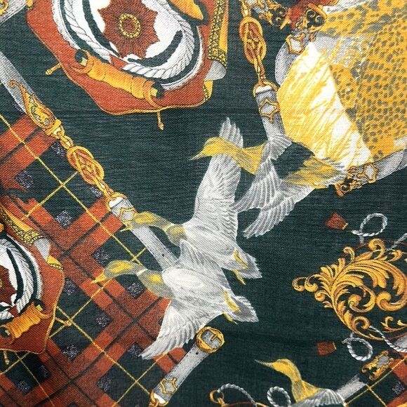 Art Of The Scarf for Tie Rack Large Animal Print Square Scarf Italy 46x46 - Picture 8 of 12